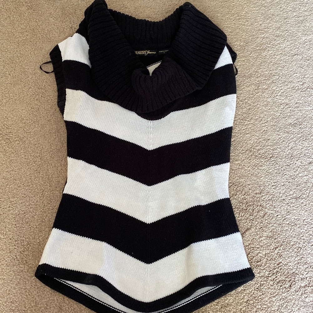 GUESS sleeveless cowlneck sweater